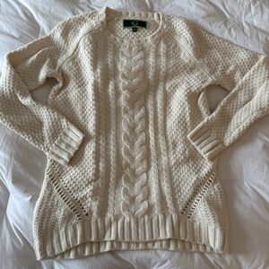 Cream Cable Knit Sweater